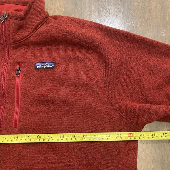 Patagonia Better Sweater 1/4 Zip Fleece Pullover Red Mens Size XL Outdoor - Picture 6 of 8